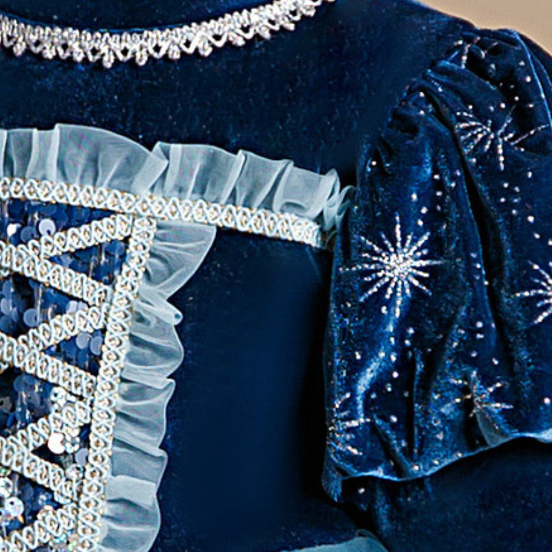 DISNEY kids designer clothes girl Frozen Elsa Princess Dress Autumn and Winter Girls' Dress Princess Dress Birthday clothes comfortable and soft.