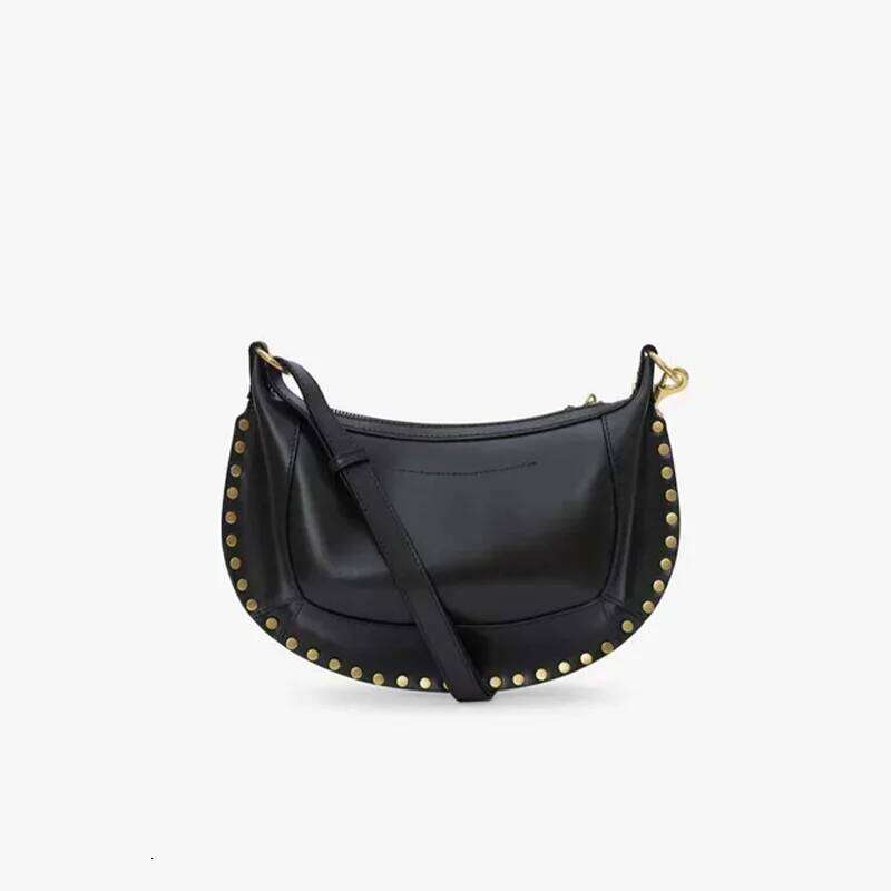 Women's Bags Designer New Fashion Women Single-Shoulder Black Rivet Retro Crossbody Luxurious Design Ladies Underarm Bag