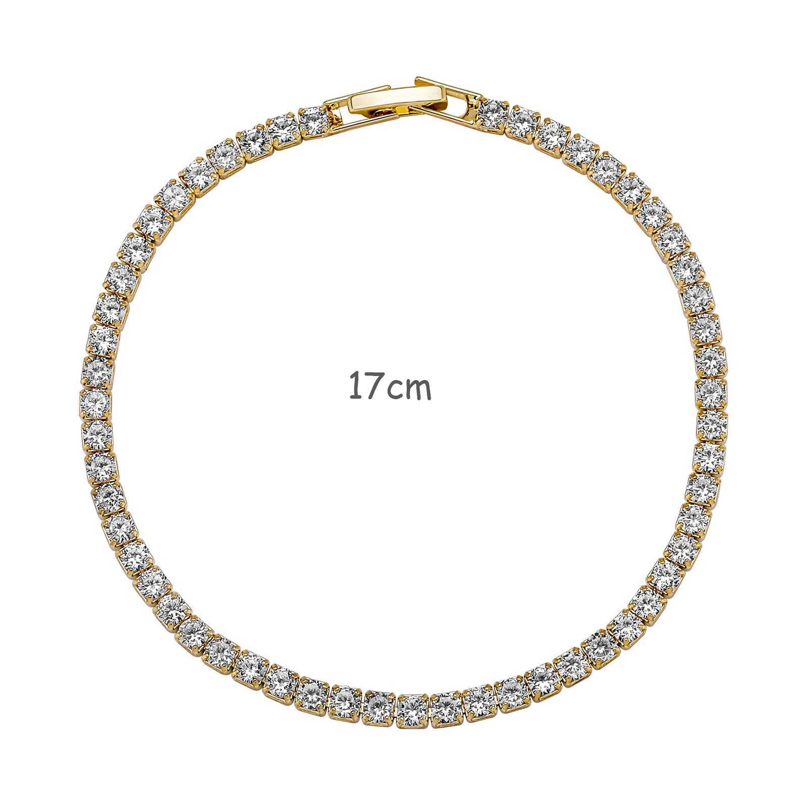 Luxury Classic Full of Rhinestones 18K Gold Plated Bracelets For Women Sparkling Simple Zircon Bracelets Jewelry Birthday Gifts W250526
