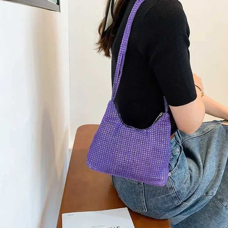 Rhinestone Fashion Shiny Handbag Sparkling Evening Clutch Tote Purse Bags Luxury Design Causal Handbag Ladies Shoulder Bag Women W250527