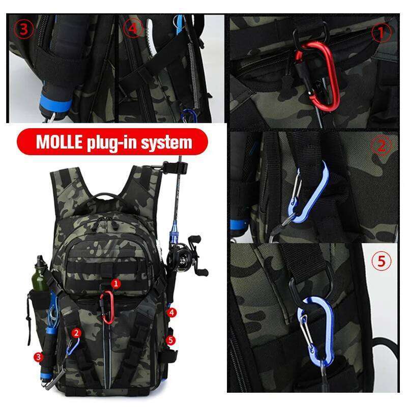 Fishing Lure Bag Camping Backpack Men Tactical Shoulder Bait Box Pack Outdoor Handbags Hiking Hunting Molle Sports Bags