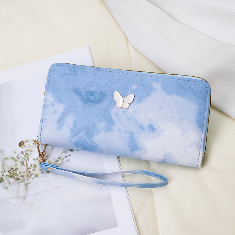 Chinese gradient color fashion long wallet fashionable and sweet women s handbag multi layer fashion card slot coin wallet designer men s wallet