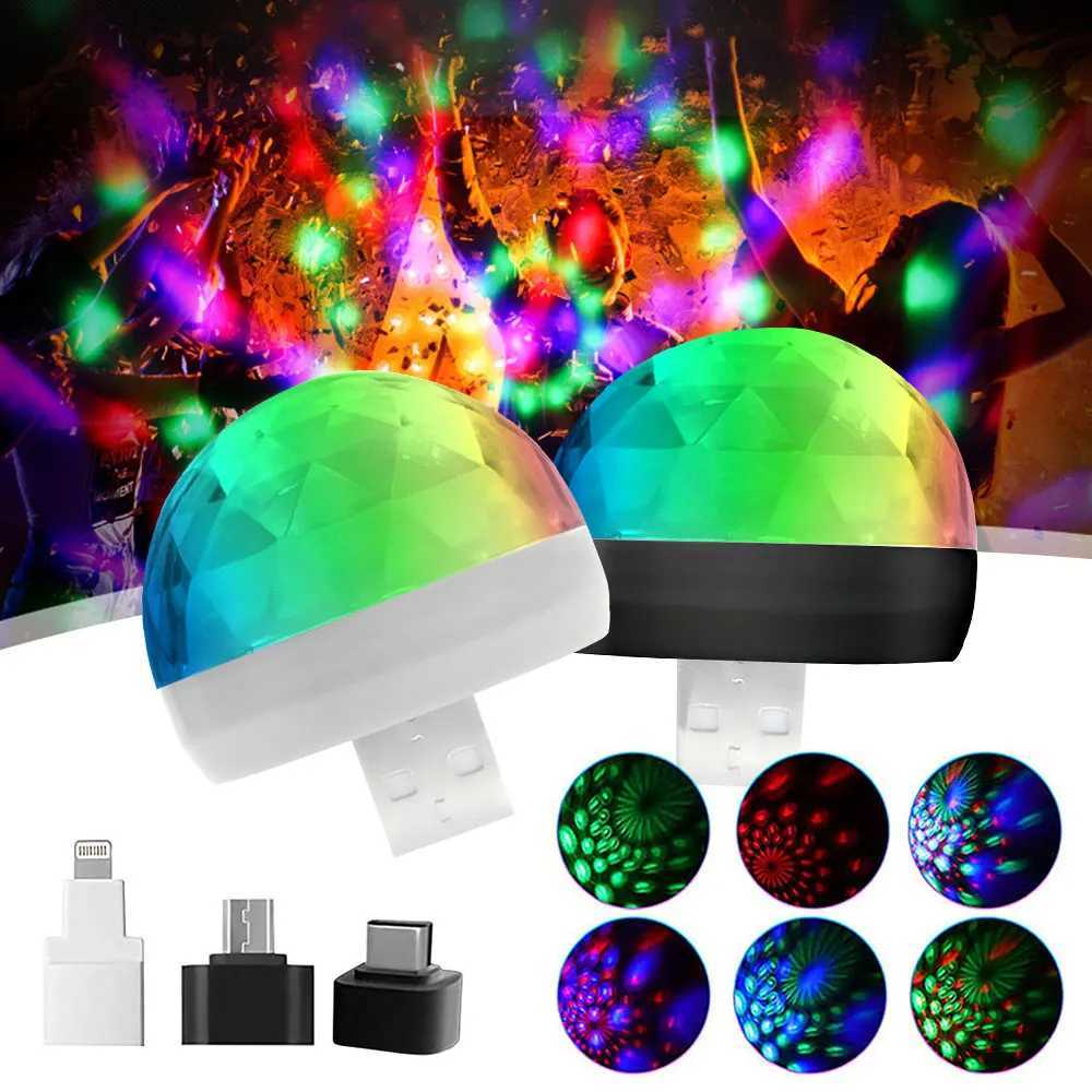 LED USB Disco DJStage Car Light Portable Family Party Ball Colorful Light Bar Club Stage Effect Lamp Mobile Phone LightingXJ250527