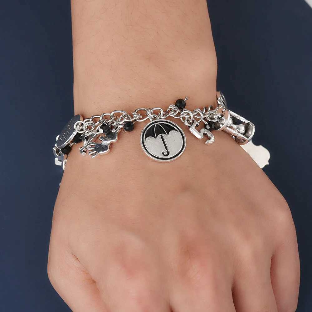 Harong Women Charm Bracelet Umbrella Academy Trendy Jewelry for Couple Friend Chain Bangles Number Umbrella Cute Ghost Pendant W250526