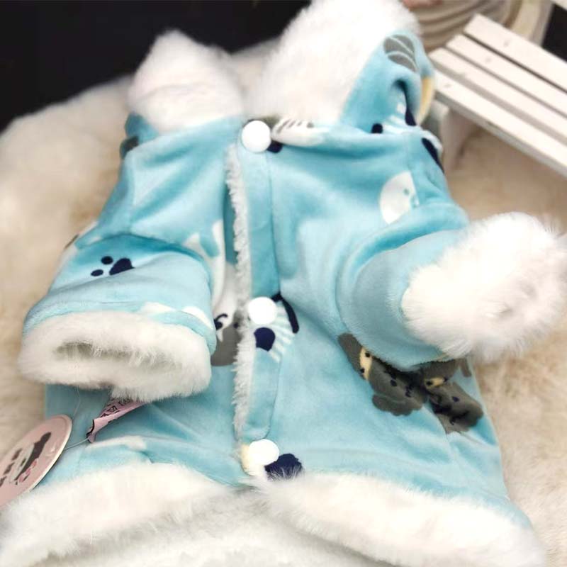 Pet Clothes Pet Park Double layer Velvet Two Leg Clothes