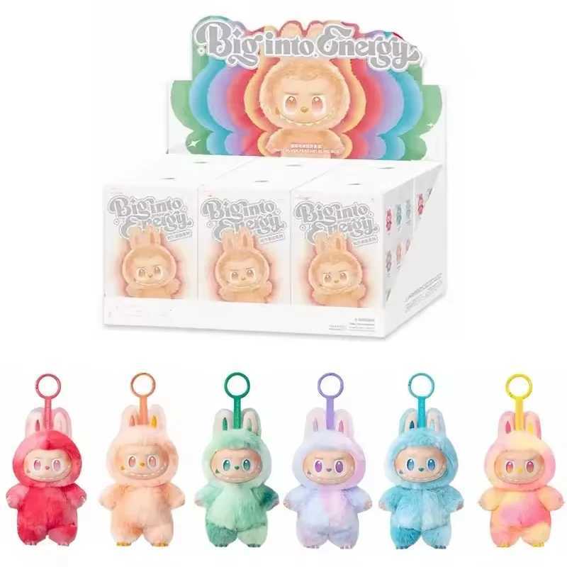 Hot Labubu Blind Box The Monsters Heartbeat Macaron Enamel Face PVC Figurine Tabletop Ornament Kawaii Doll Kid Christmas Gift M250527