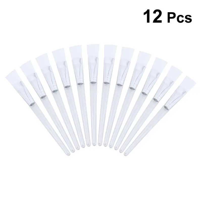 12PCS Facial Mask Transparent Crystal Rod Soft Skin Care Eyelash Brush For Face Mask Application Mask z250527SG5Z