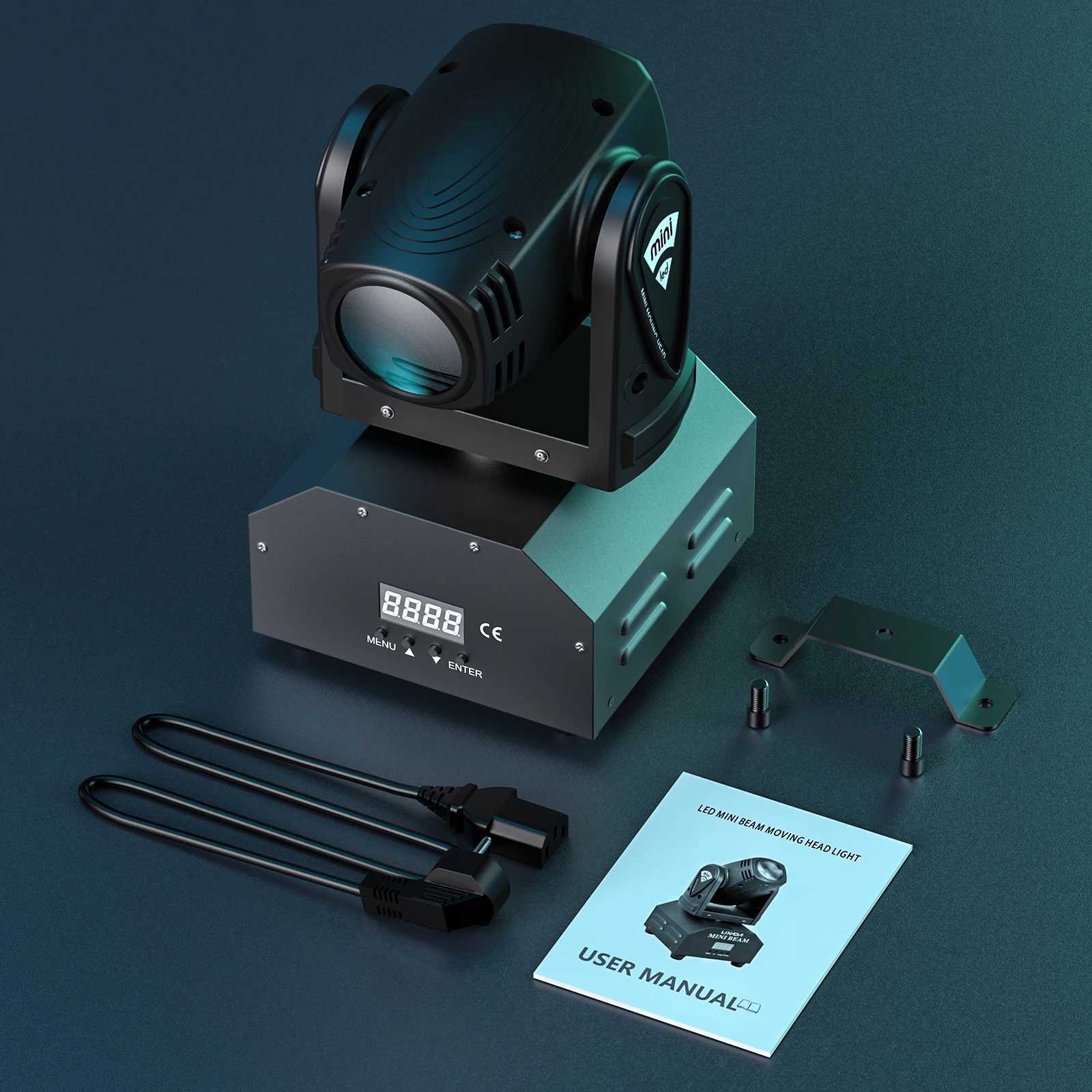 Yiflamefly 2Pcs Mini LED RGBW Moving Head Light 11/13CH DMX512 Voice-activated 4 in 1 Stage Light for DJ Bar Disco Wedding Disco XJ250527