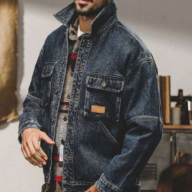 Winter 2024 Loose Cowboy Coat For Men Trendy Washed Low Price Y2k New In Casual Denim Jackets Man Korean Popular Clothes Lxury
