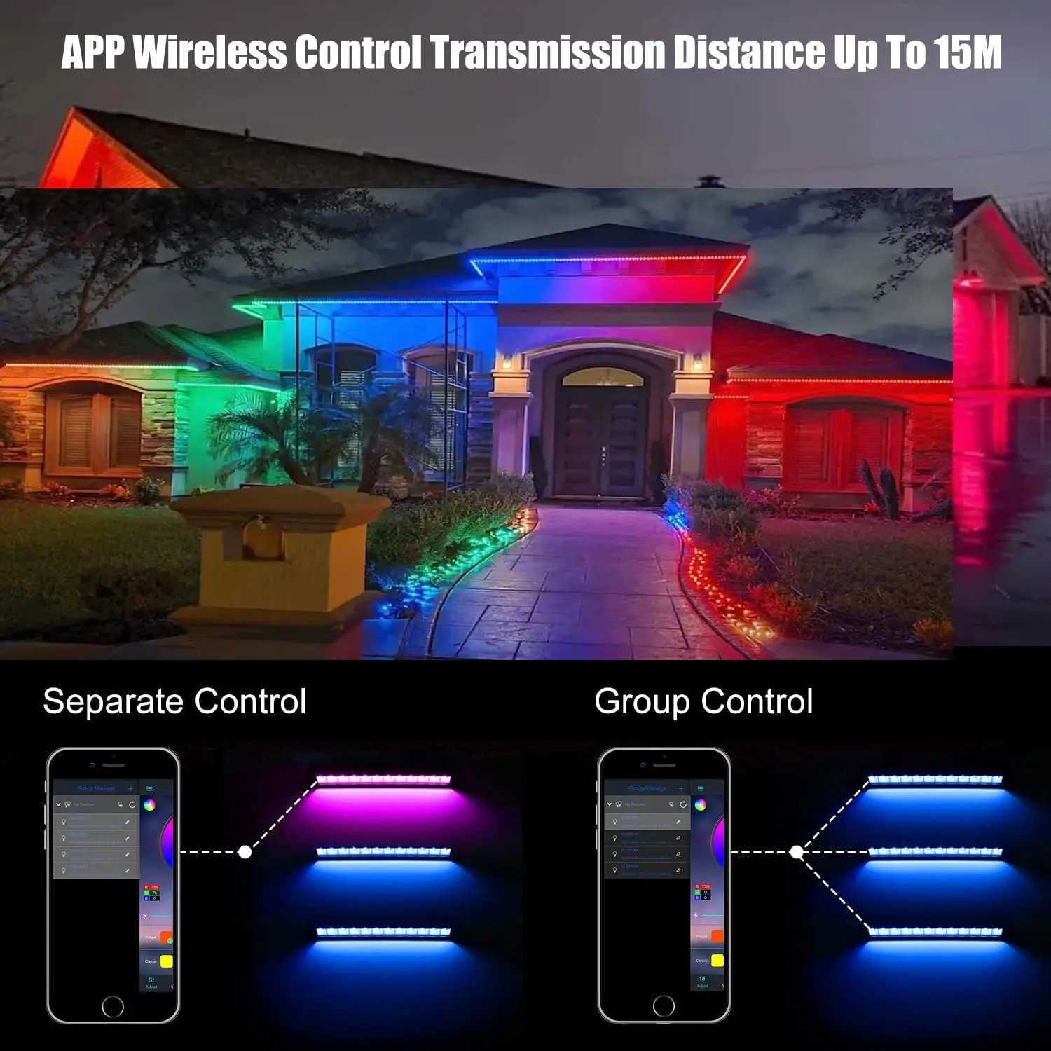 50W 96 LED RGB Light Bars Waterproof IP66 Smart APP/Remote Control Wall Washer Lights LED Light Bars for Room Stage Lighting XJ250527