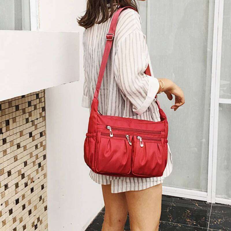 Nylon Crossbody For Women Large Capacity Shoulder Multi-Pocket Female Bag Shopping Travel Lady Handbag Leisure Purse Sac