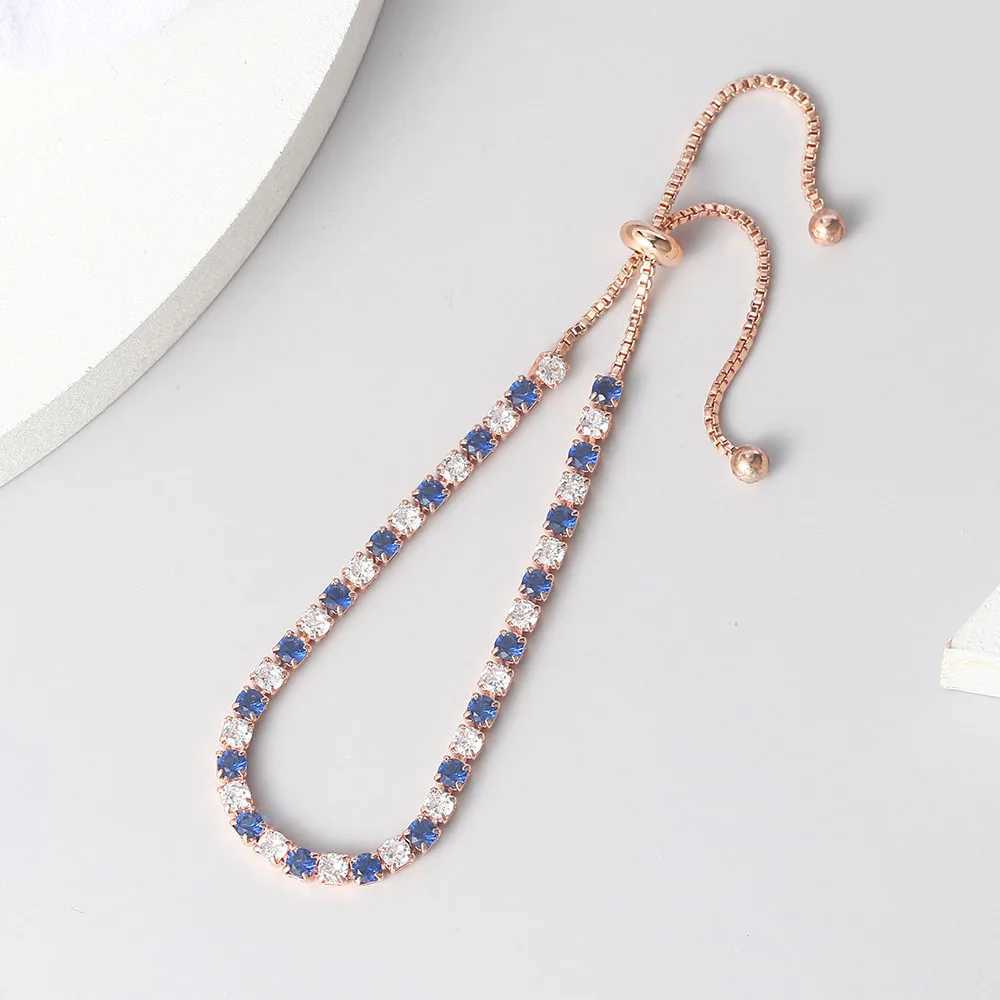 Adjustable Multicolor Tennis Bracelets For Women Ladies Wedding Rainbow Colorful Zircon Charm Bracelet Hand Chain Jewelry DZH043 W250526