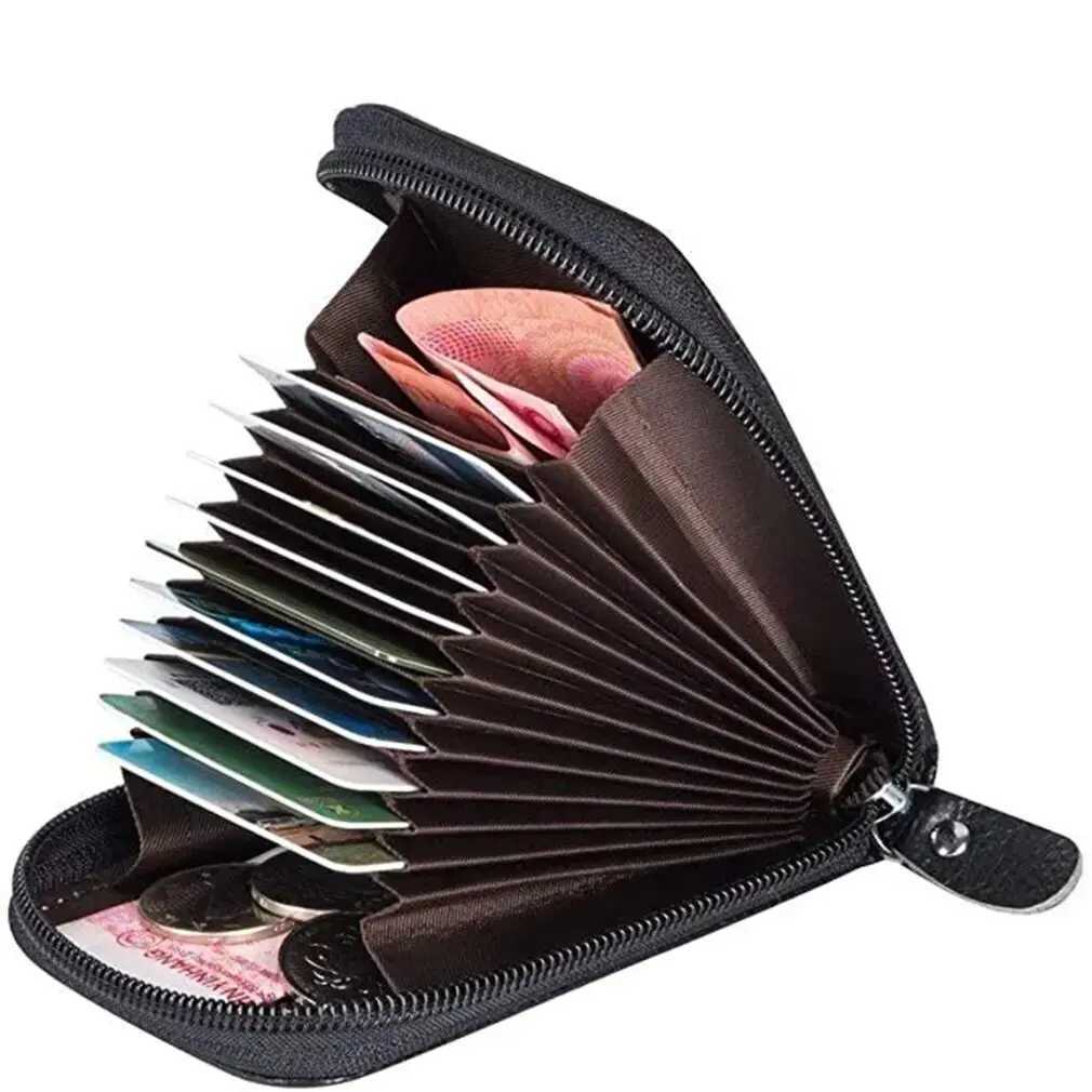 1pc Organ Card Bag Korean Edition Portable Womens Short Bank Card Cover Business Card Clip Zipper Vertical Handheld Bag Z250527