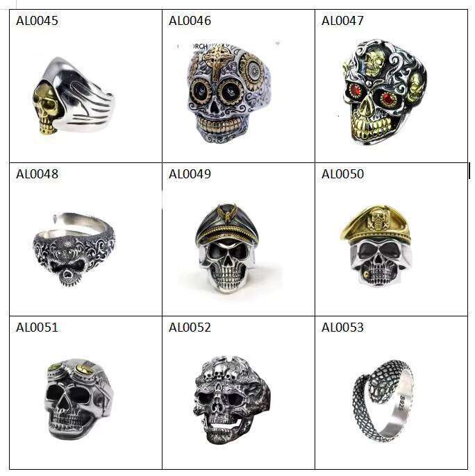Skull Jewelry Vintage Sterling Sier Male Man Ring