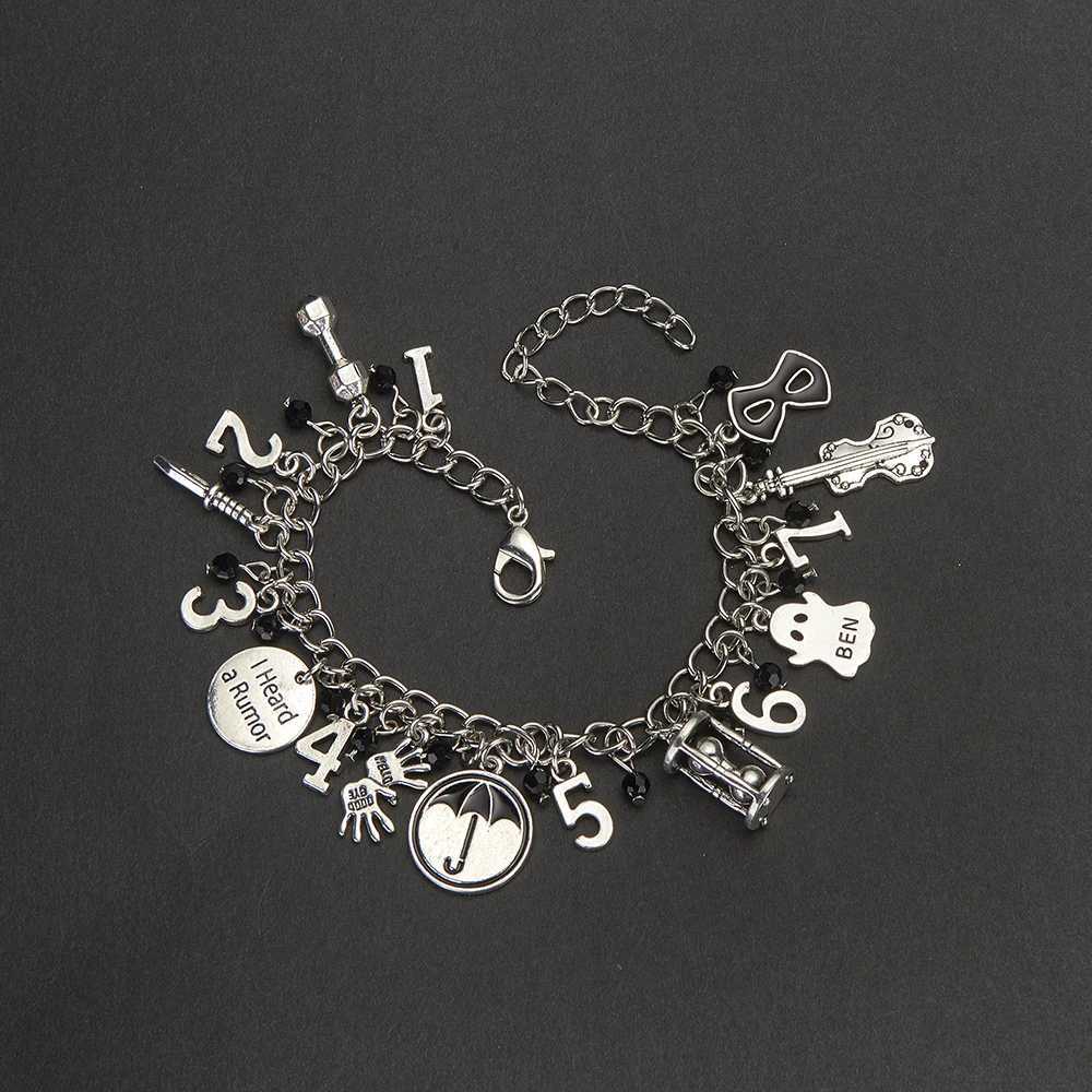 Harong Women Charm Bracelet Umbrella Academy Trendy Jewelry for Couple Friend Chain Bangles Number Umbrella Cute Ghost Pendant W250526