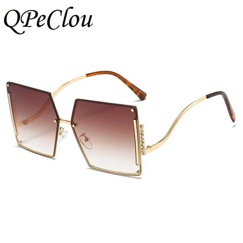 New Fashion Rimless Square Sunglasses Women Brand Vintage Luxury Diamond Sun Glasses Female Colorful Shades UV400 Protection Z250527