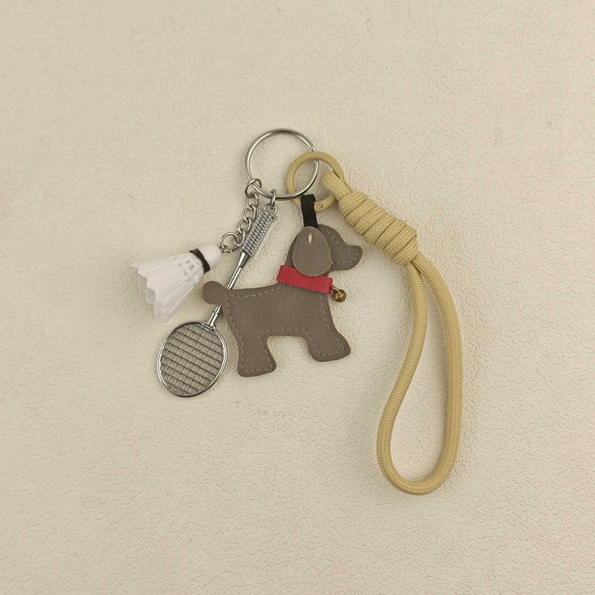 Leather Dog Bag Charm Cartoon Cute Pendant For Handbags Women Men Creative Keychain Accessories Gift W250526