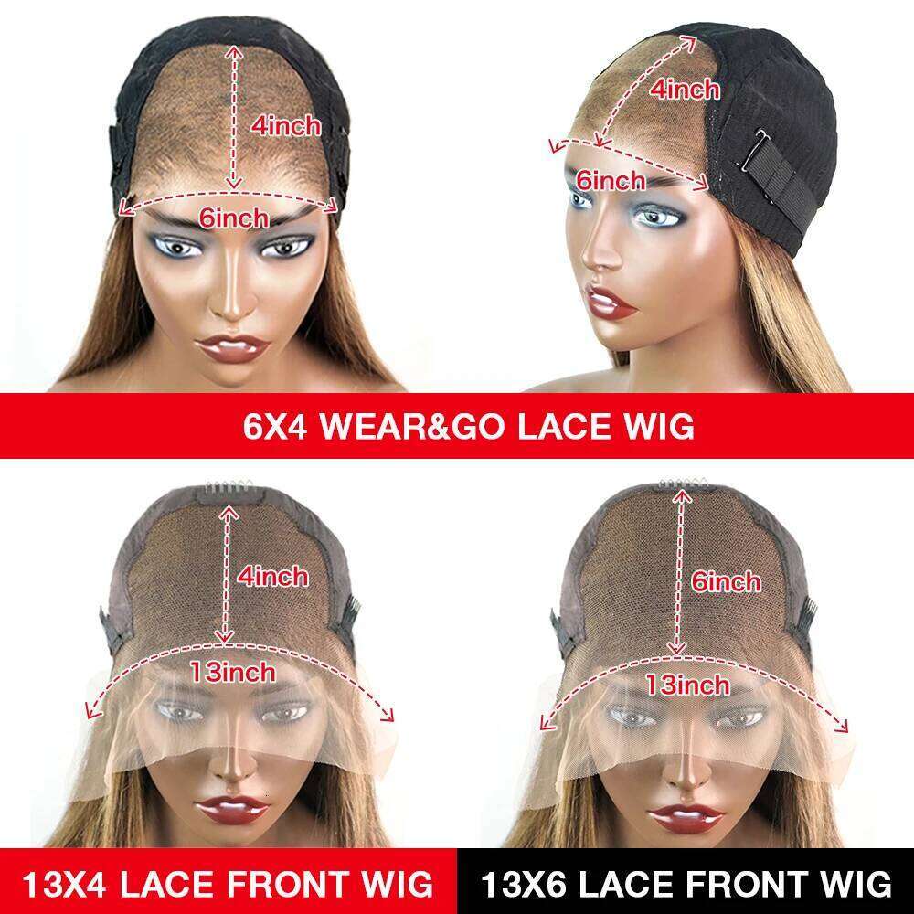 Highlight 13x6 Hd Frontal 6x4 Glueless Human Hair Pre Cut Ombre Curly Wigs 13x4 Lace Wig 200%
