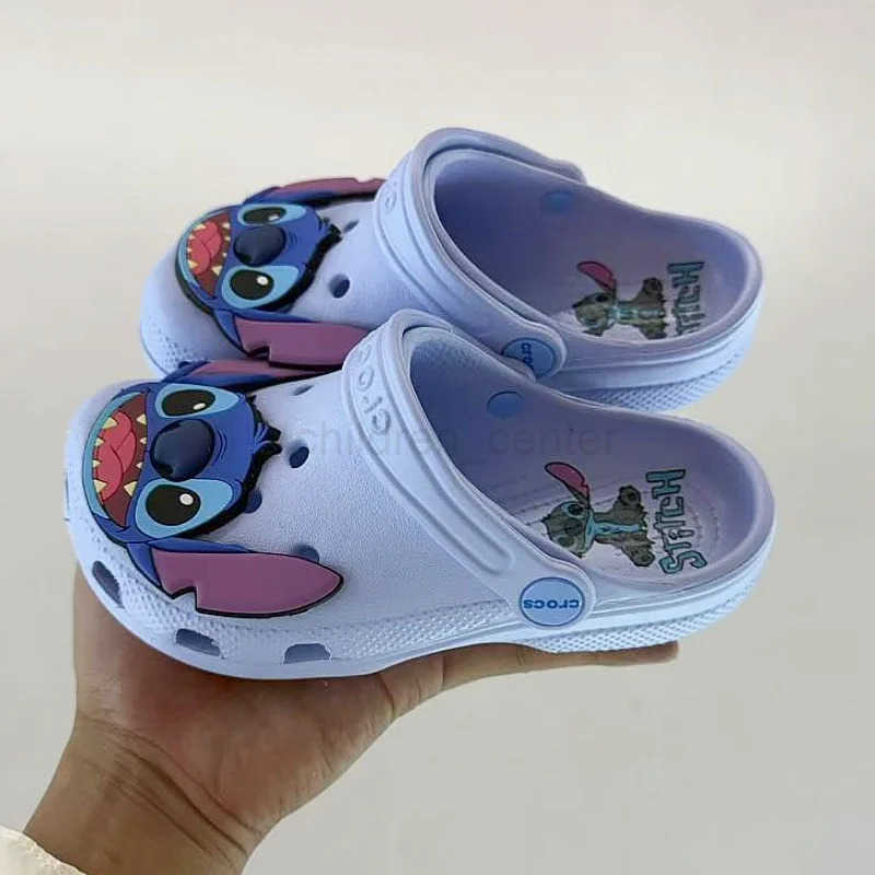 Disney New Disney Cartoon Anime Lilo Stitch Cro Boys Girls Adult Casual Beach Non-Slip Breathable Fashion Latest Beach Shoes Gift W250527