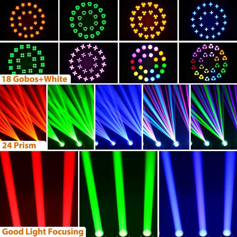 Yiflamefly 350W LCD Moving Head Light Stage Light DMX512 17CH Control Channel for Disco DJ Dance Hall Party Bar Performance XJ250527