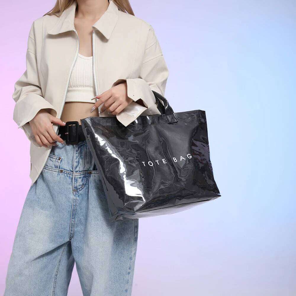 Women's Bags Designer Solid Color Tote New Fashion Women's Designer Shopping Bag Large Capacity Handbag PVC Waterproof Totes Bags