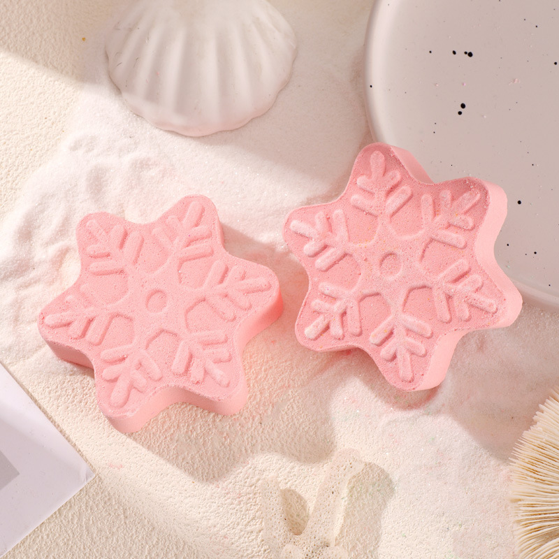Hot sale snowflake model bath ball bath salt ball new bubble pop bath salt customized
