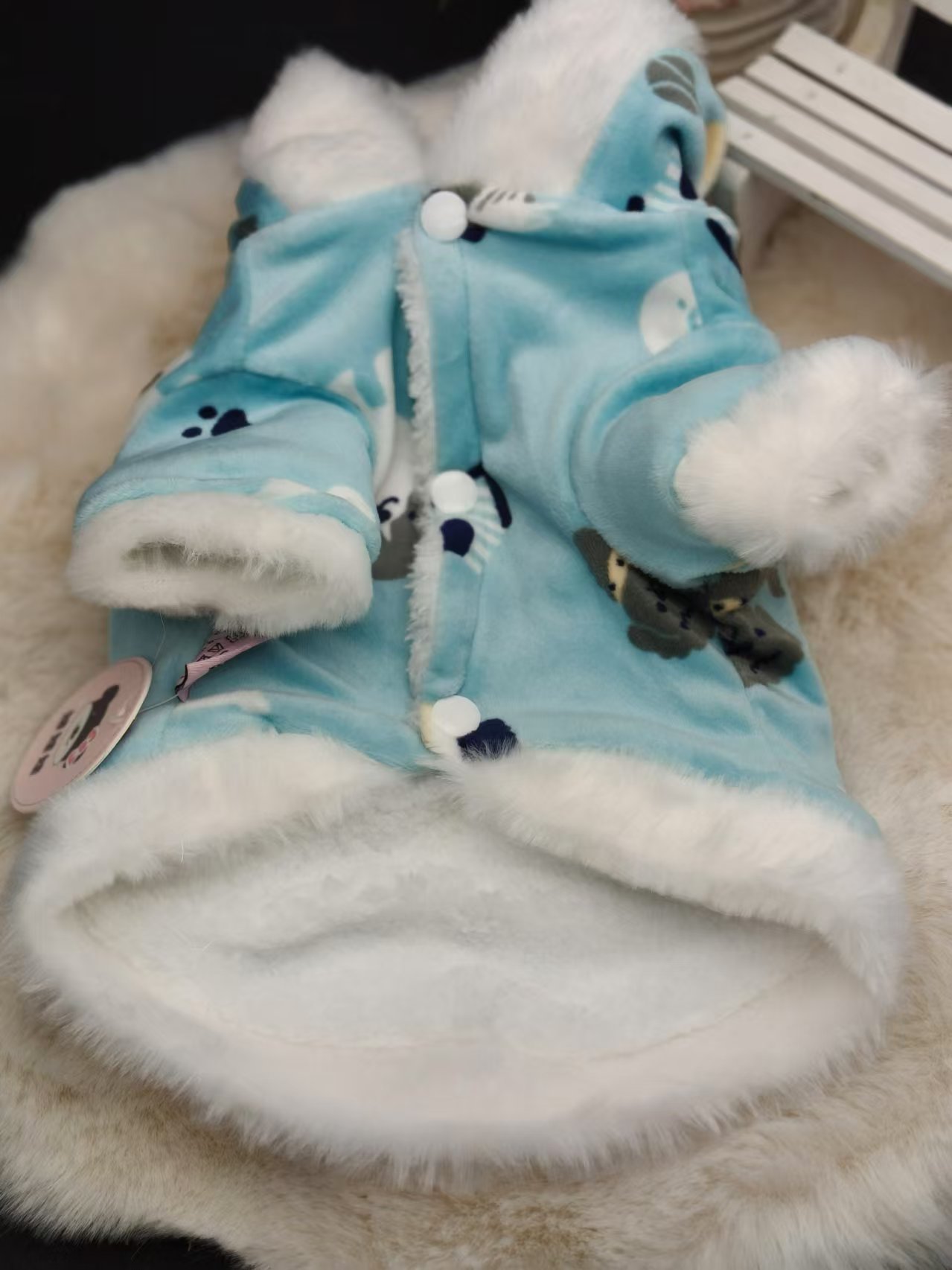 Pet Clothes Pet Park Double layer Velvet Two Leg Clothes