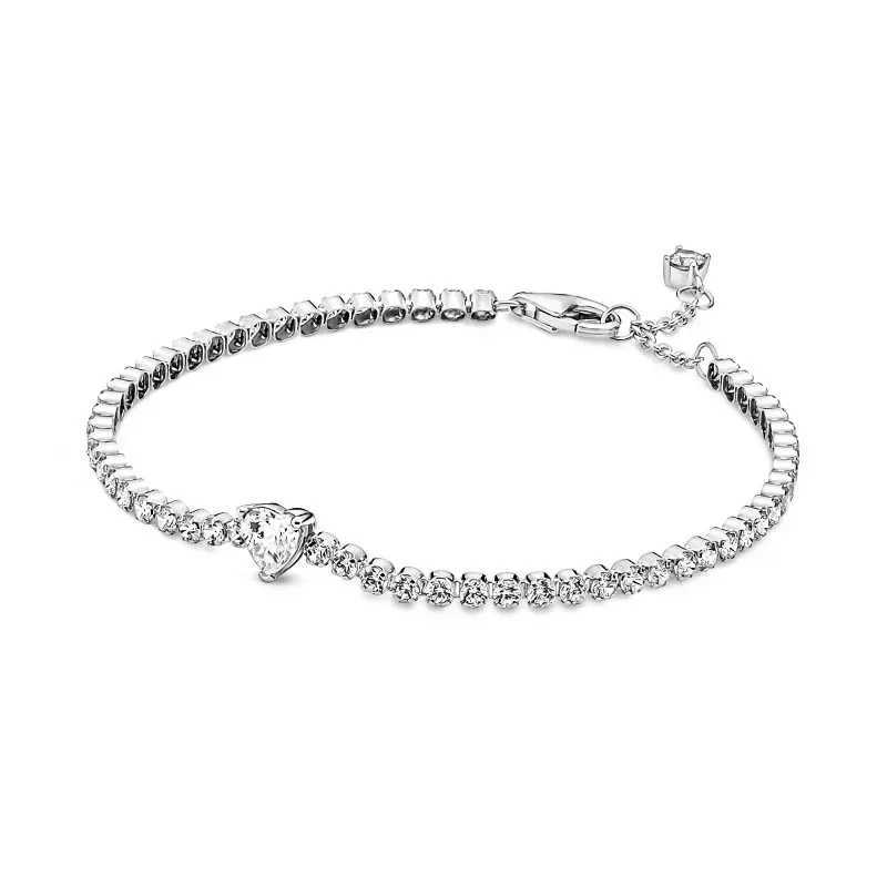 Charming Luxury 925 Sterling Silver Tennis Bracelet fits Original Design Exquisite Beads DIY Fashion Jewelry Gifts W250526