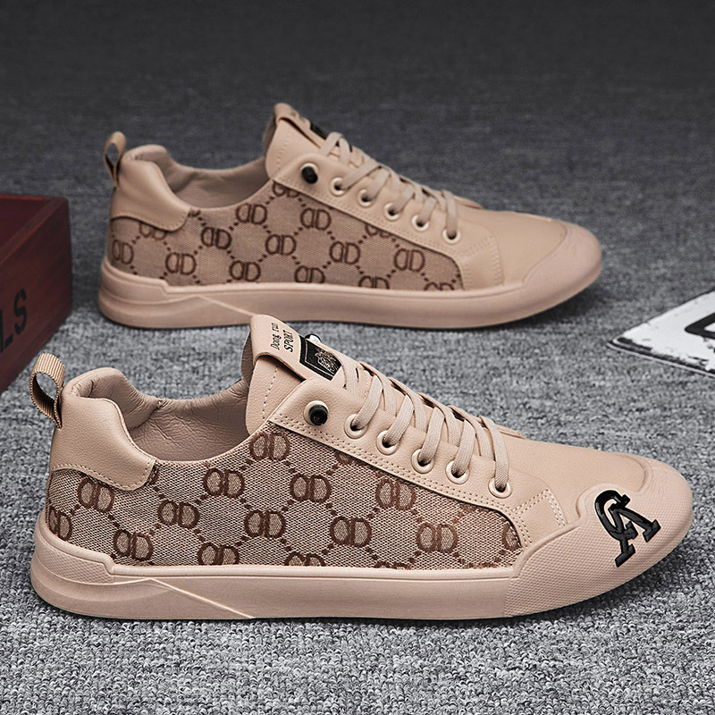 2025 New Fashionable Wear resistant Men's Board Shoes Couple Versatile Flat Sneakers Beige Black White Size 39-44 Free Shipping