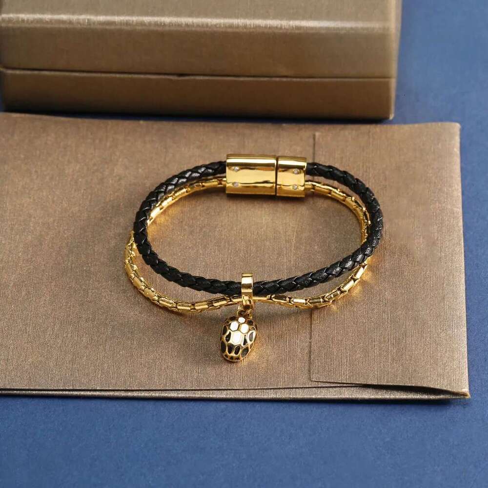 designer leather bracelet bangle mens designer bracelet women simple jewelry brown black couple gift plated gold mens bracelet casual ornament retro Z