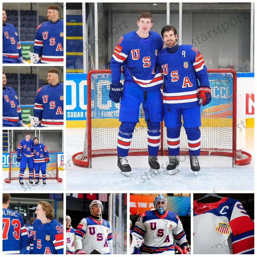 9 Clayton Keller USA 2025 IIHF Men's World Championship Hockey Jerseys Tage Thompson Conor Garland Matty Beniers Logan Cooley Jeremy Swayman Vlasic Werenski