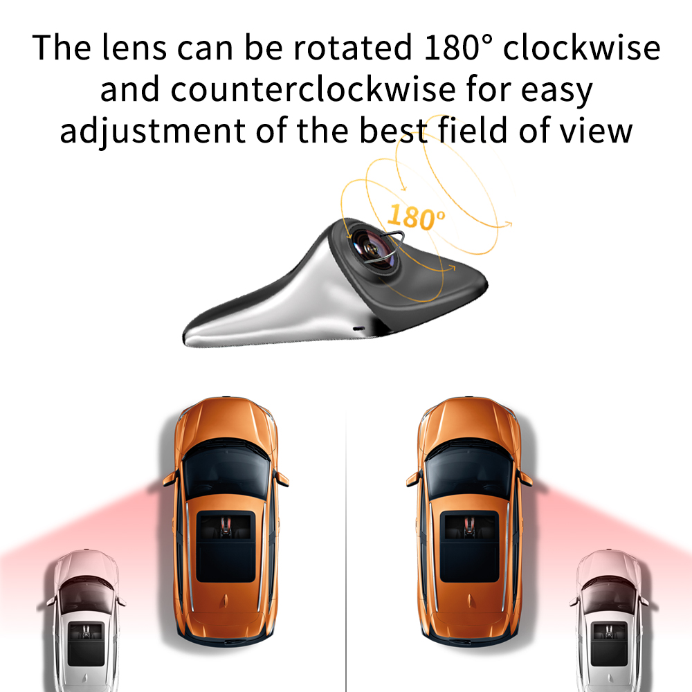 Car Side View Camera 7 inch HD Surveillance System, IP68 Waterproof Blind spot Camera with HD LCD Screen Parking Assistance System, Black