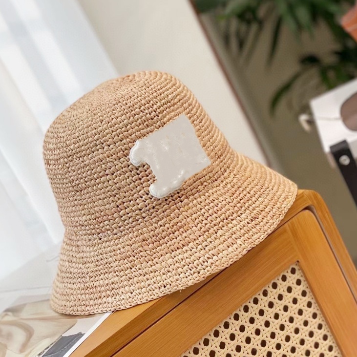 New straw hat designer bucket hat hut sun hat summer hat bucket hat designer beach hat weave hats designer hat for women holiday hats beach sunha