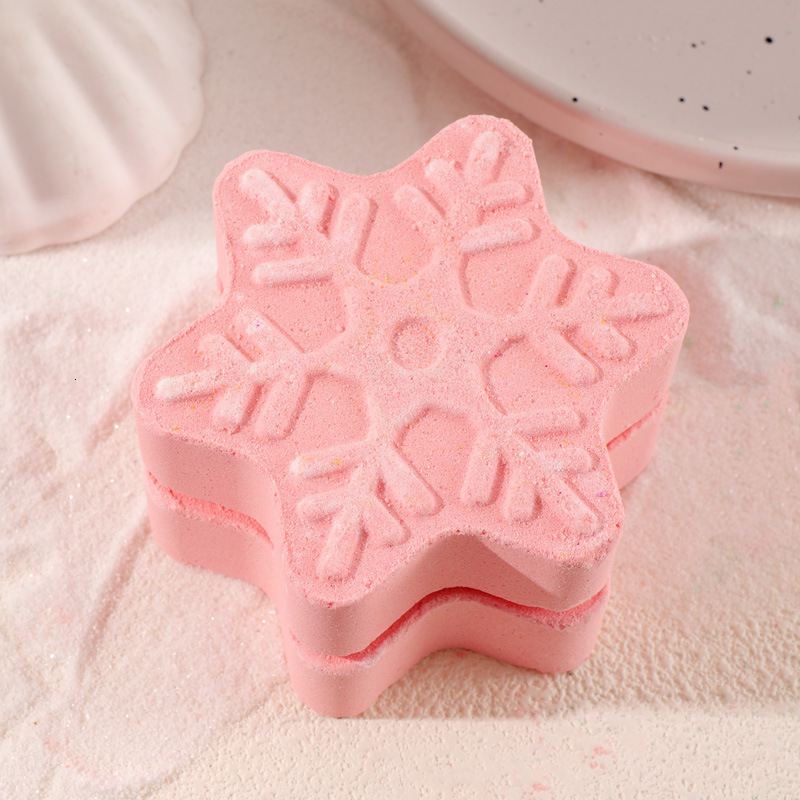 Hot sale snowflake model bath ball bath salt ball new bubble pop bath salt customized