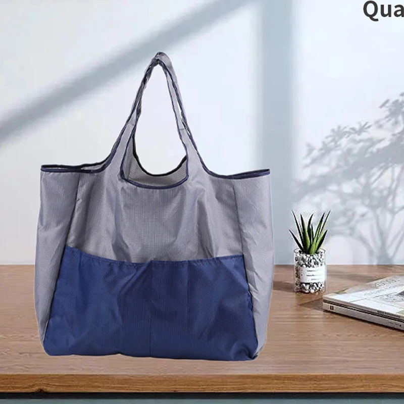 Large Foldable Shopping Bag Reusable Eco Bag Fruit Picnic Bag Grocery Package Beach Toy Storage Bags Woman Tote Shoulder Pouch 250526