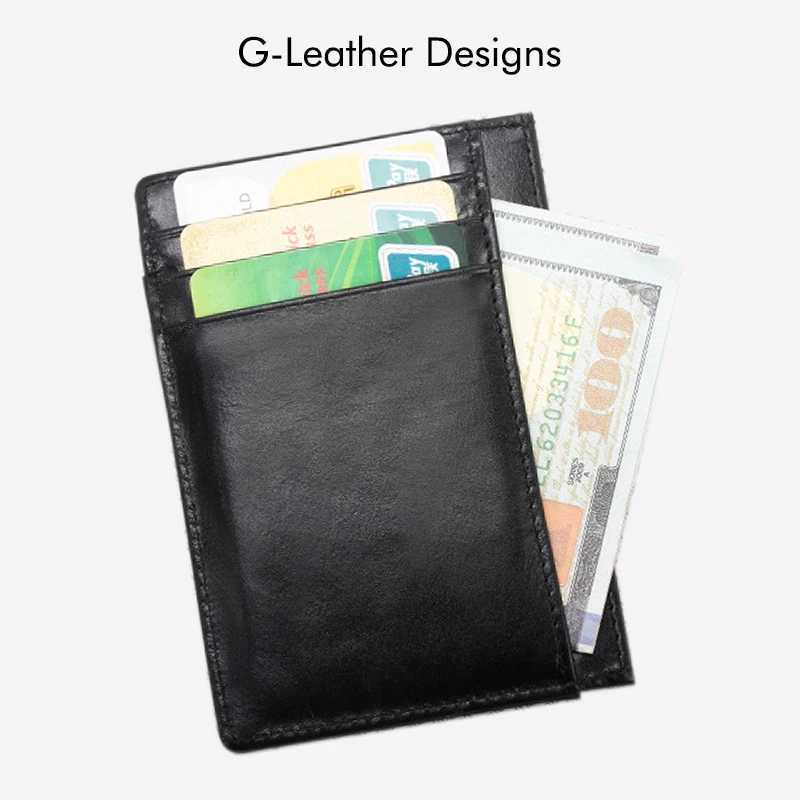 Vintage Genuine Leather Card Holder Oil Waxy Leather Wallet Cases Unisex Slim Card Bag Z250527