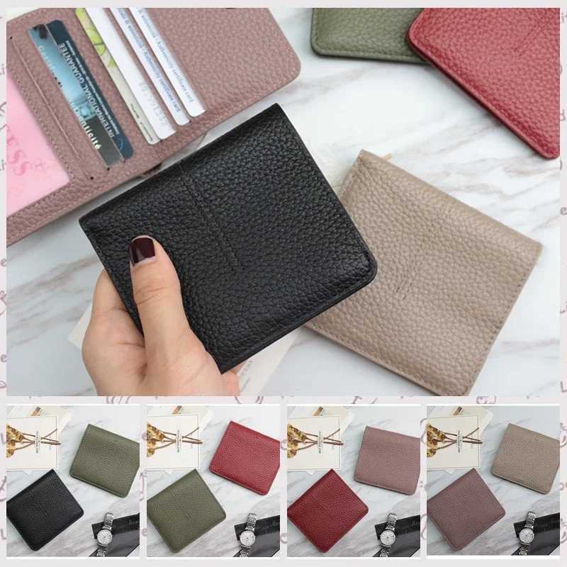 Leather Slim Cardholder Smart Wallet Ladies Simple Cowhide Holders Ultra Thin Wallet Womens Purse Z250527