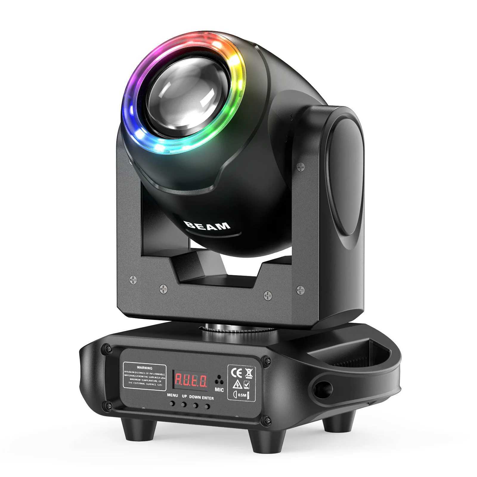 Yiflamefly 150W Moving Head DJ Light Rotating 16-Facet Prism Stage Lights with 8 GOBOs and 8 Colors DMX512 for Wedding Bar Club XJ250527