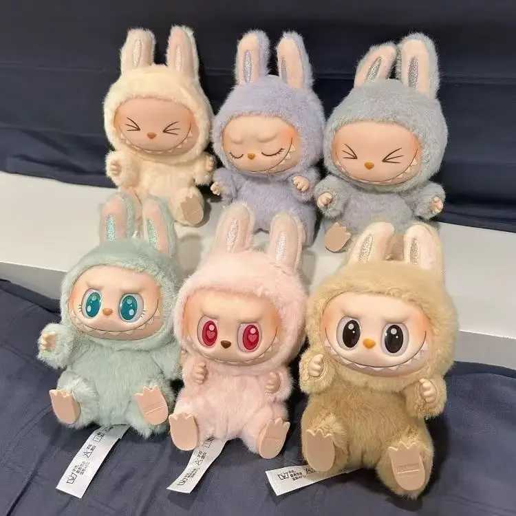 New Labubus Sitting Party Doll Anime Figure Macaron Pendant Monsters Kawaii Keychain Accessories Gifts W250526
