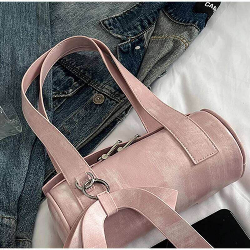Women's Bags Designer Brand Boston Large Capacity Tote Korean Bow Handbag Female Simple Fashion Texture Underarm Trendy Versatile Shoulder Bag