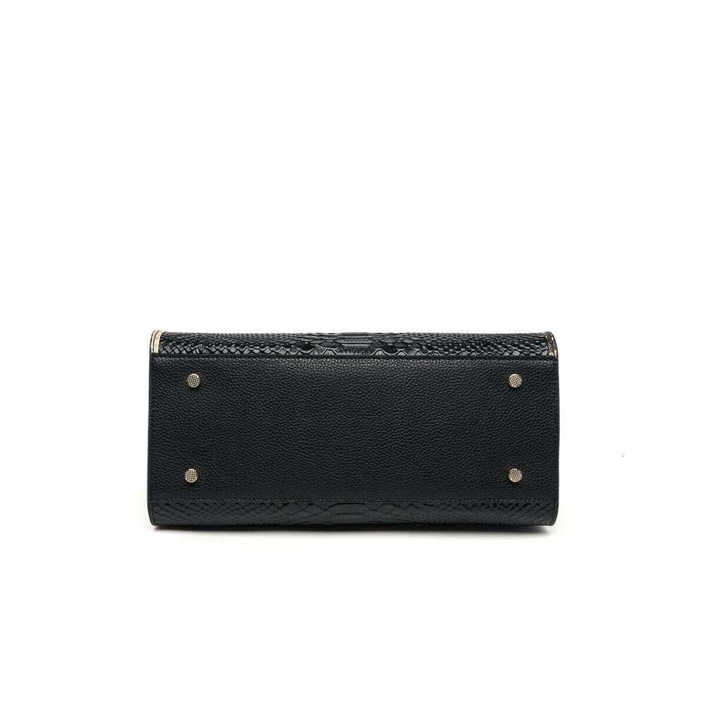ZOOLER Brand Elegant Single Shoulder Bag Business Women Black Animal Pattern Purses High End YC