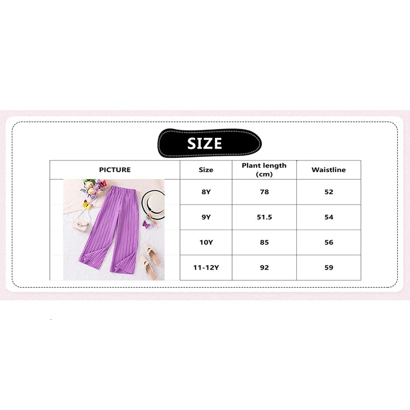 Girls Loose Casual Breathable Long Pants 812 Years Old Summer Candy Color Fashion Classic Straightleg 250527