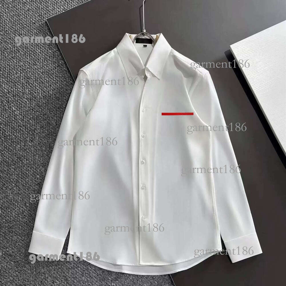 Designer men's shirt classic men's long sleeved T-shirt men's polo shirt men's business casual shirt luxurious fabric simple style
