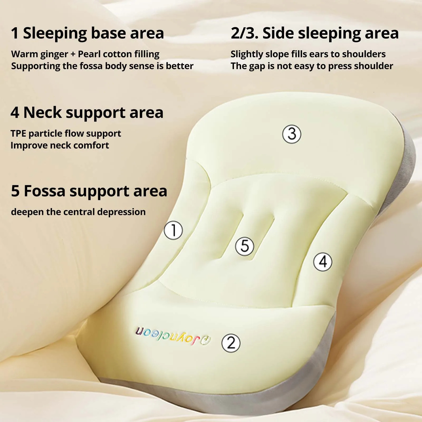 Joyncleon Reversible Baby Pillow 30x50 cm Premium Polyester and TPE Hose Fillings Great for Christmas Year Easter Gift 250527