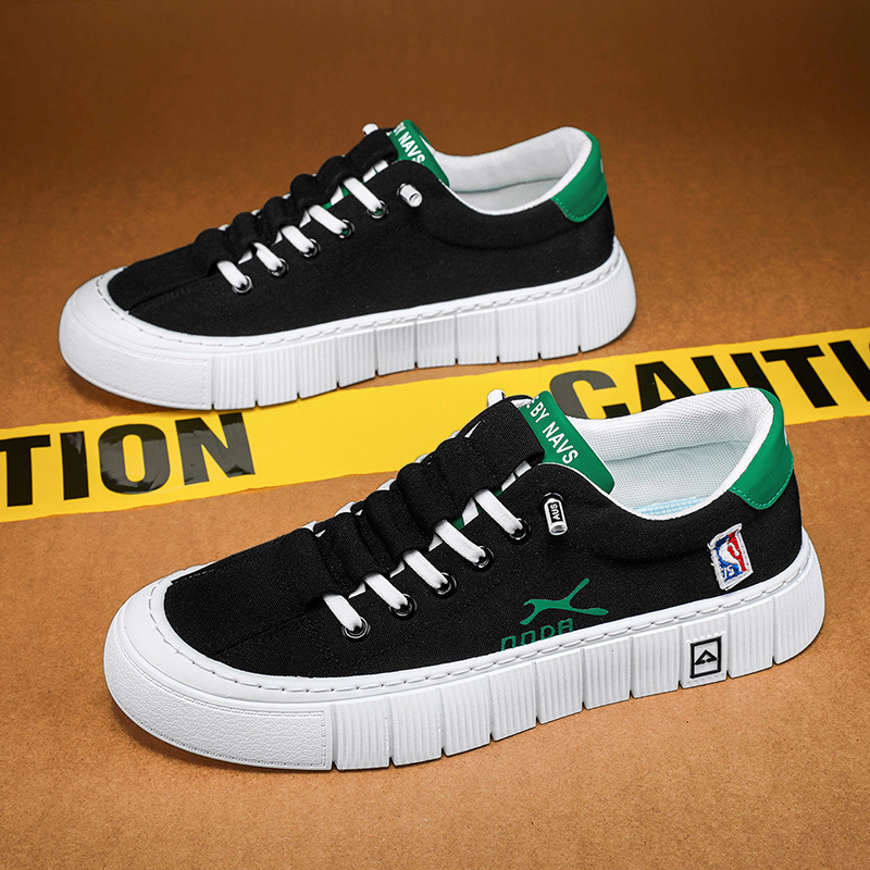 Mens Best Selling Chunky Sole Canvas Shoes 2025 New Design Low Cut Comfortable Sneakers Multiple Colors Available