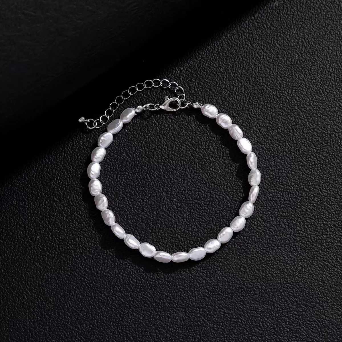 Baroque Imitation Pearl Bracelet Acrylic Beaded Womens Bracelet Fashion Jewelry Trend Accessories Simple Bracelet For Men W250526
