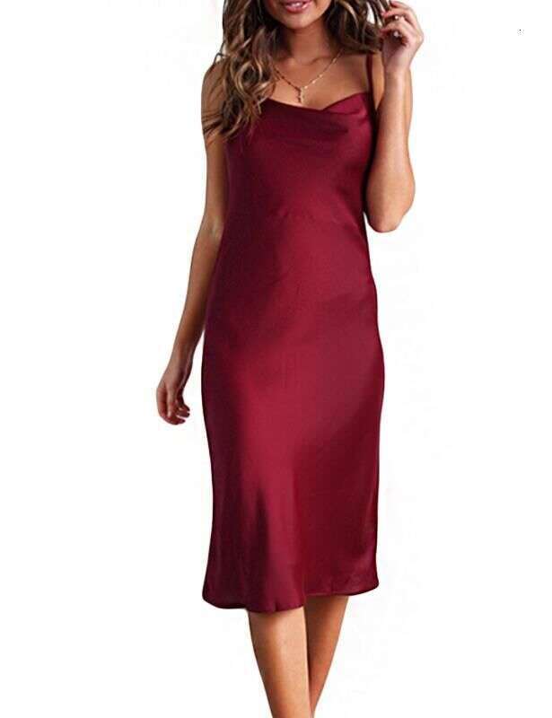 Multicolor Sexy Polka Dot Leopard Print Satin Slip Loungewear Printed Dress