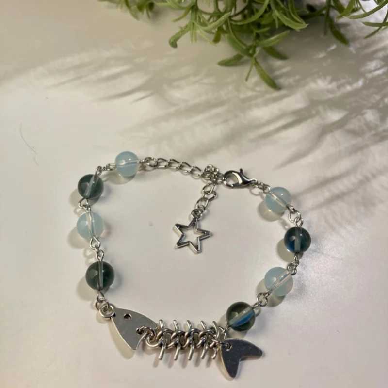 Fishbone Beads Bracelet | Fish Jewelry Gifts | Star Bead. | Cute Minimalist Earrings | Unique Sealife Bracelet | Cute Animal W250526