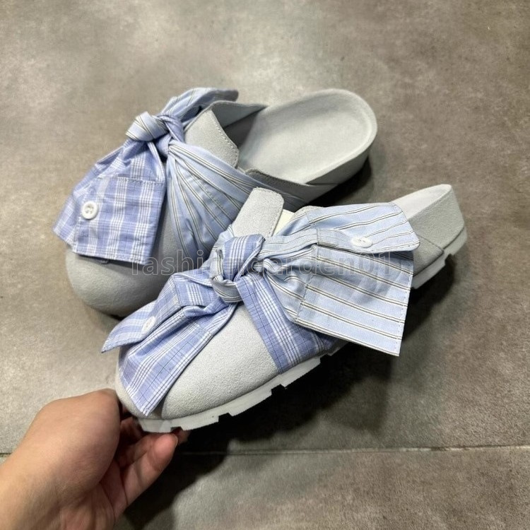 designer sandals bowknot slides women shoes clogs slippers flats heels slide summer one-piece sliders casual daily flip flops womens sliders free ship