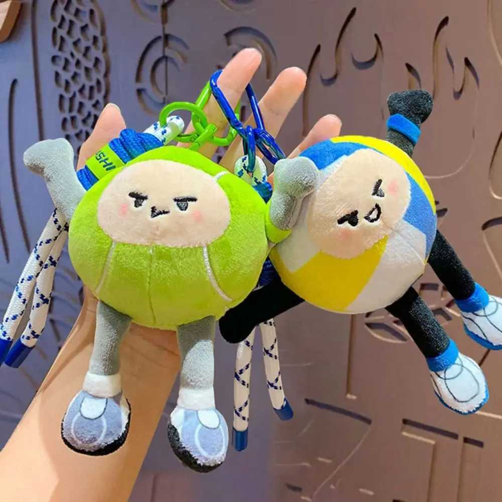 Plush Basketball Plush Toy Keychain Basketball Baseball Stuffed Volleyball Plush Pendant Cartoon Ins Football Plush Key Ring W250526